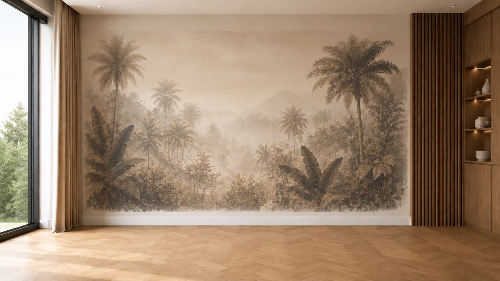 Muur met luxe maatwerk wanddesign